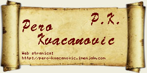 Pero Kvačanović vizit kartica